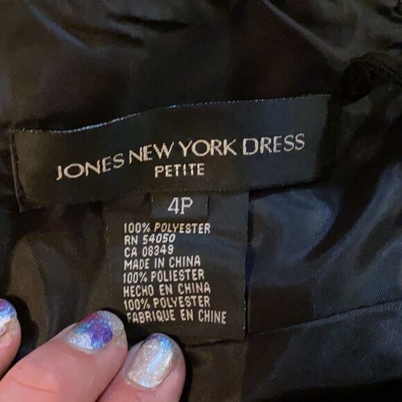 Jones New York Black Halter Dress size 4p - Picture 3 of 3
